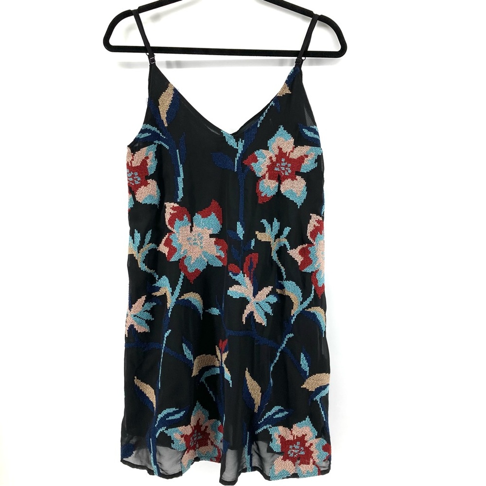 STORIA Floral Embroidered Mini Dress